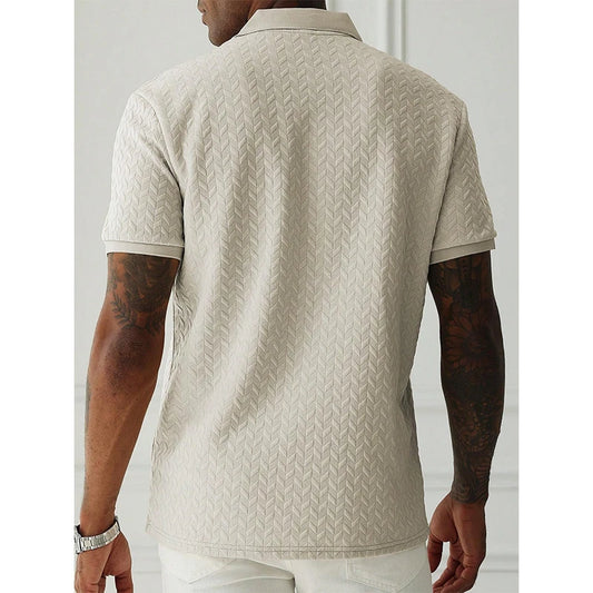 Men’s Solid Color Streetwear Polo
