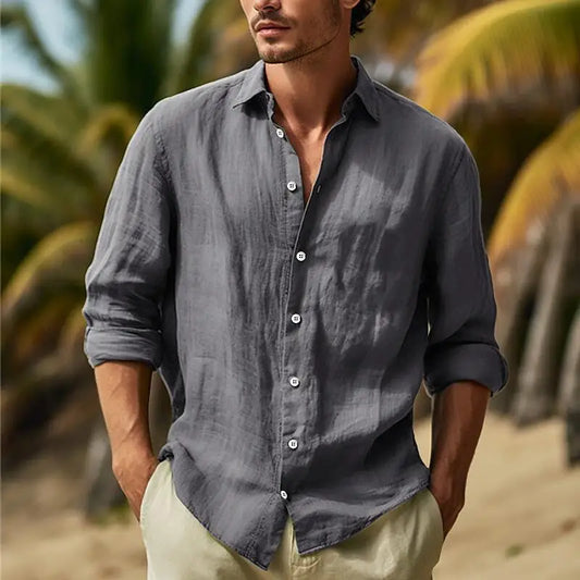 Men’s Casual Loose Patchwork Shirt