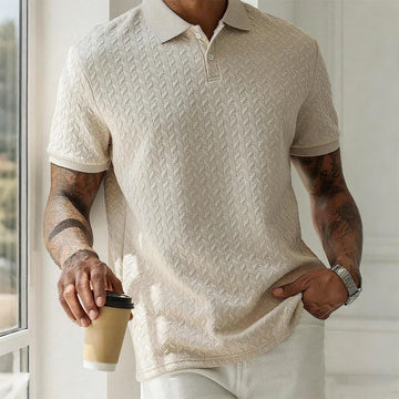 Men’s Solid Color Streetwear Polo