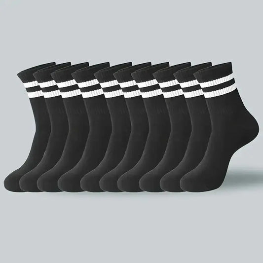 Striped Crew Socks (10/20 Pairs)